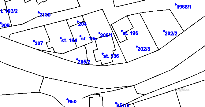 Parcela st. 336 v KÚ Janov u Krnova, Katastrální mapa