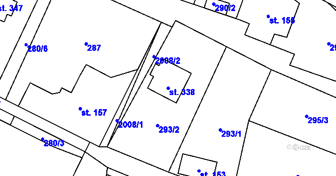 Parcela st. 338 v KÚ Janov u Krnova, Katastrální mapa