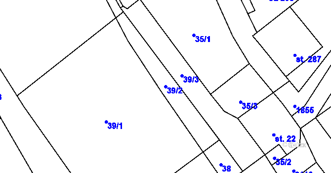 Parcela st. 39/2 v KÚ Janov u Krnova, Katastrální mapa