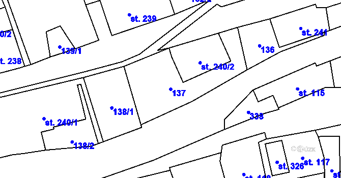 Parcela st. 137 v KÚ Janov u Krnova, Katastrální mapa