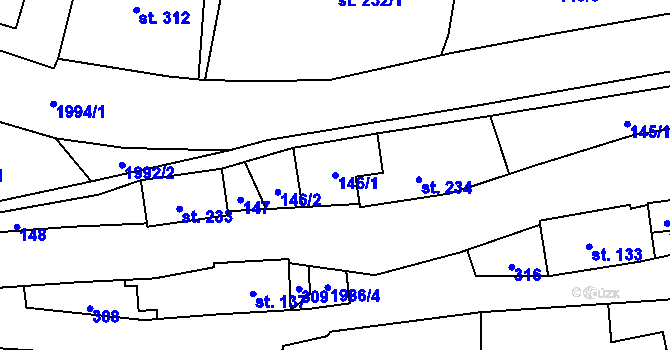 Parcela st. 146/1 v KÚ Janov u Krnova, Katastrální mapa