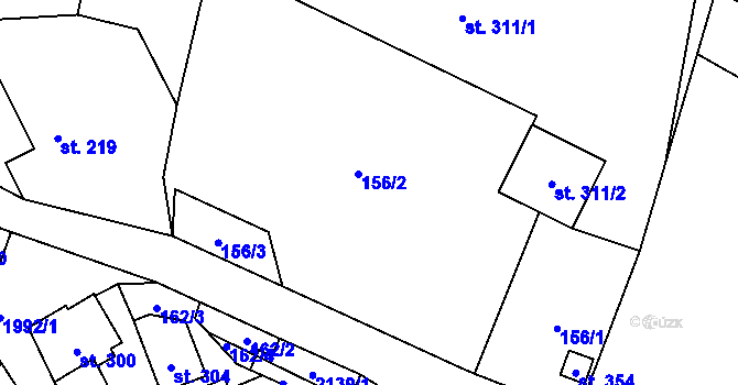 Parcela st. 156/2 v KÚ Janov u Krnova, Katastrální mapa