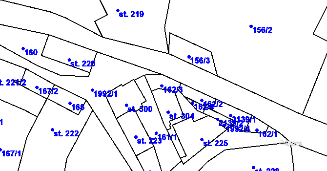 Parcela st. 162/3 v KÚ Janov u Krnova, Katastrální mapa