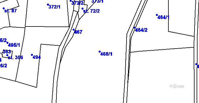 Parcela st. 468/1 v KÚ Janov u Krnova, Katastrální mapa