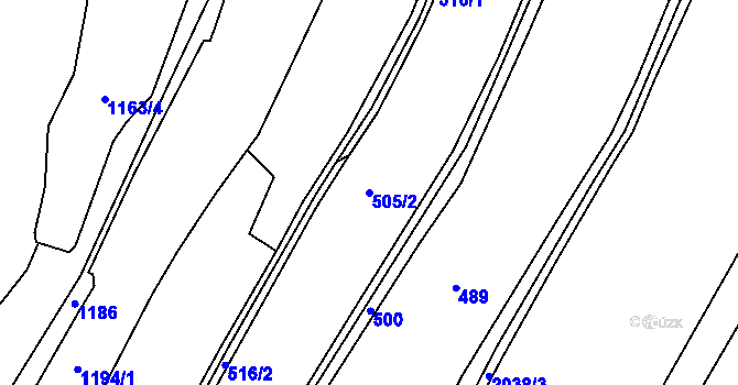 Parcela st. 505/2 v KÚ Janov u Krnova, Katastrální mapa