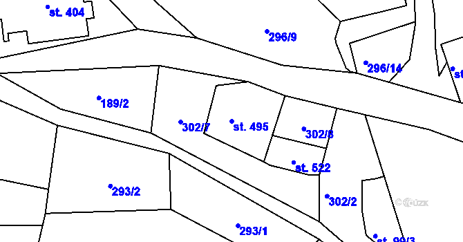 Parcela st. 495 v KÚ Janov nad Nisou, Katastrální mapa
