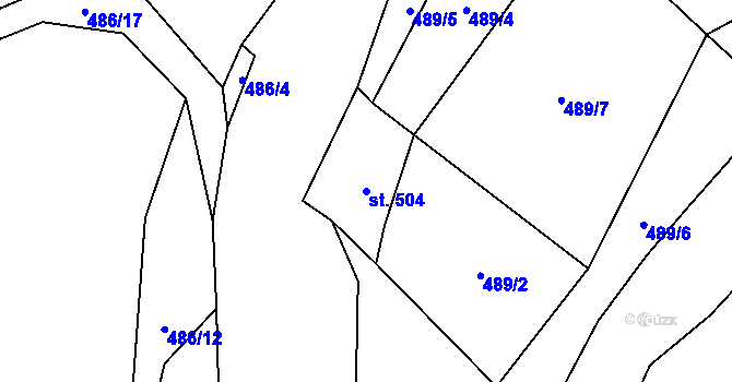 Parcela st. 504 v KÚ Janov nad Nisou, Katastrální mapa