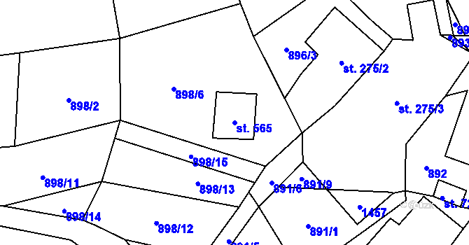 Parcela st. 565 v KÚ Janov nad Nisou, Katastrální mapa