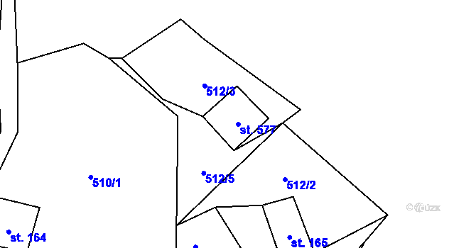 Parcela st. 577 v KÚ Janov nad Nisou, Katastrální mapa