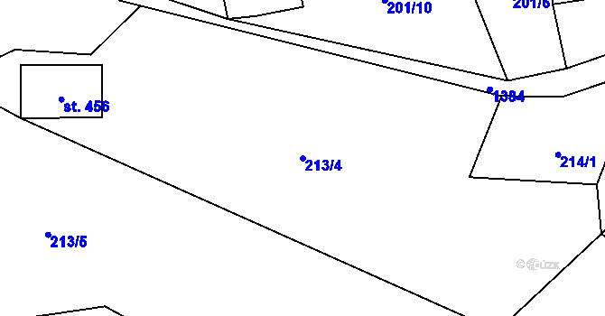 Parcela st. 213/4 v KÚ Janov nad Nisou, Katastrální mapa