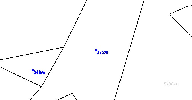 Parcela st. 372/9 v KÚ Janov nad Nisou, Katastrální mapa