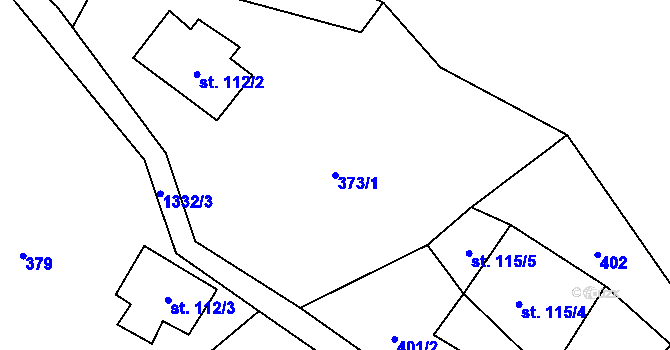 Parcela st. 373/1 v KÚ Janov nad Nisou, Katastrální mapa