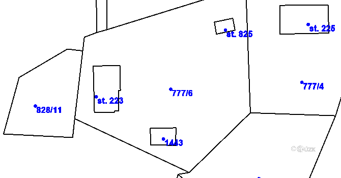 Parcela st. 777/6 v KÚ Janov nad Nisou, Katastrální mapa