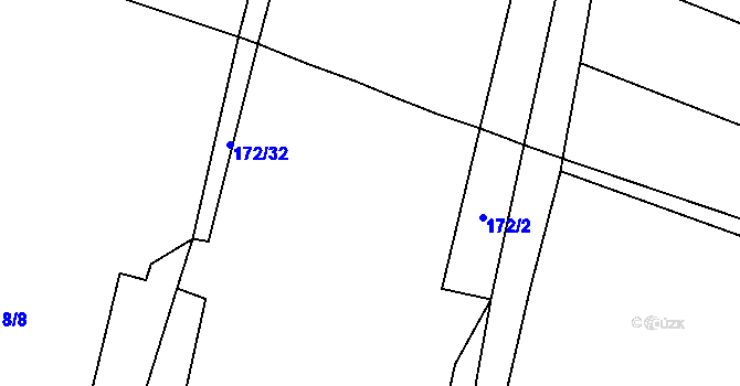 Parcela st. 172/29 v KÚ Janová, Katastrální mapa