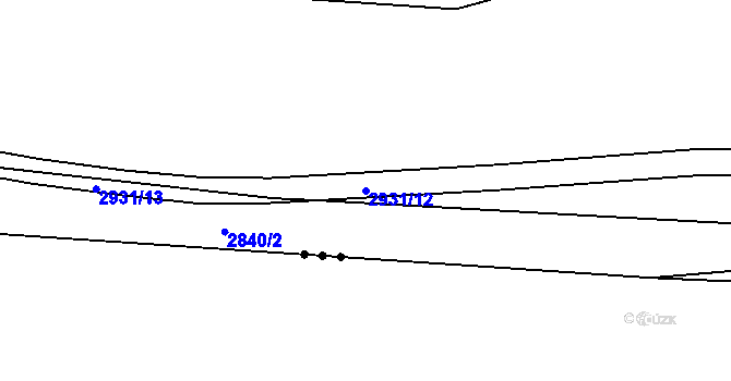 Parcela st. 2931/12 v KÚ Janová, Katastrální mapa