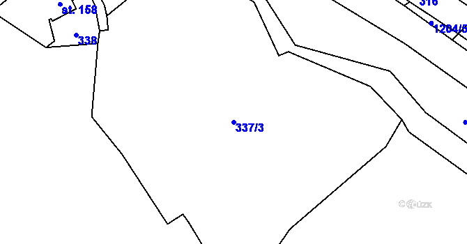 Parcela st. 337/3 v KÚ Janovice u Trutnova, Katastrální mapa