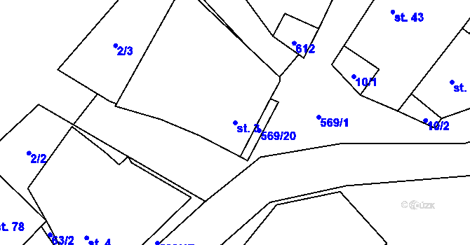 Parcela st. 3 v KÚ Janovice u Polné, Katastrální mapa