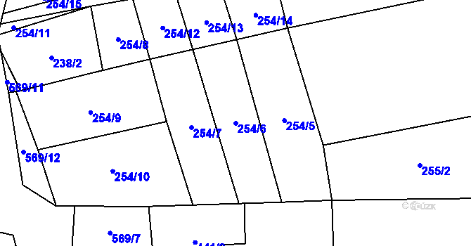 Parcela st. 254/6 v KÚ Janovice u Polné, Katastrální mapa