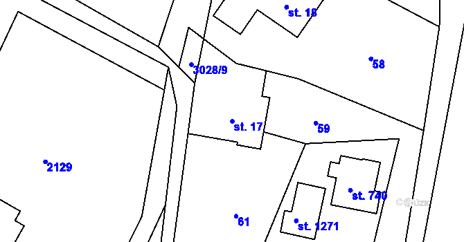 Parcela st. 17 v KÚ Janovice u Frýdku-Místku, Katastrální mapa