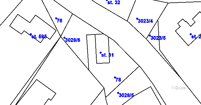 Parcela st. 31 v KÚ Janovice u Frýdku-Místku, Katastrální mapa