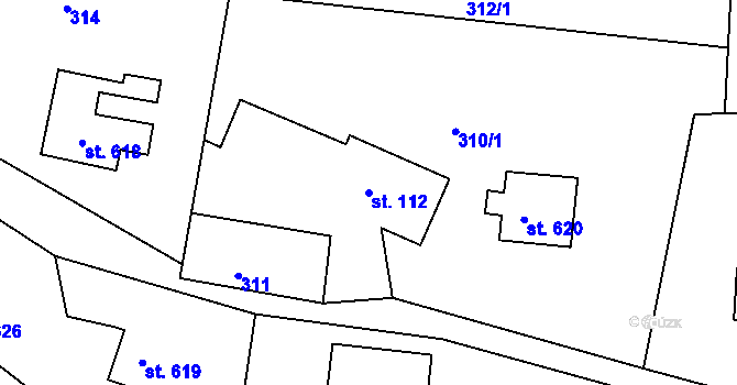 Parcela st. 112 v KÚ Janovice u Frýdku-Místku, Katastrální mapa