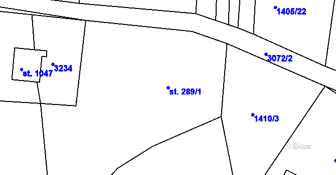 Parcela st. 289/1 v KÚ Janovice u Frýdku-Místku, Katastrální mapa