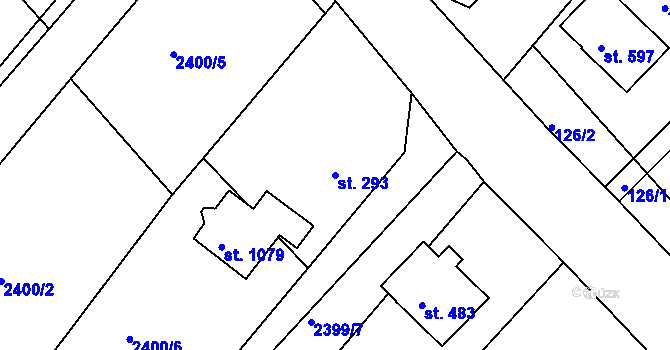 Parcela st. 293 v KÚ Janovice u Frýdku-Místku, Katastrální mapa