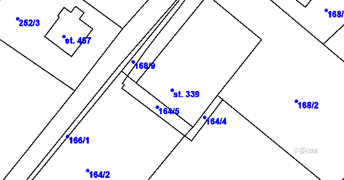 Parcela st. 339 v KÚ Janovice u Frýdku-Místku, Katastrální mapa