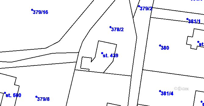 Parcela st. 439 v KÚ Janovice u Frýdku-Místku, Katastrální mapa