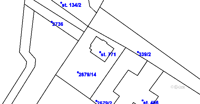 Parcela st. 771 v KÚ Janovice u Frýdku-Místku, Katastrální mapa