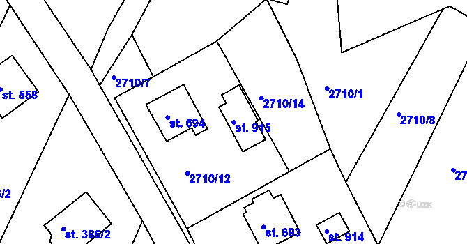 Parcela st. 915 v KÚ Janovice u Frýdku-Místku, Katastrální mapa