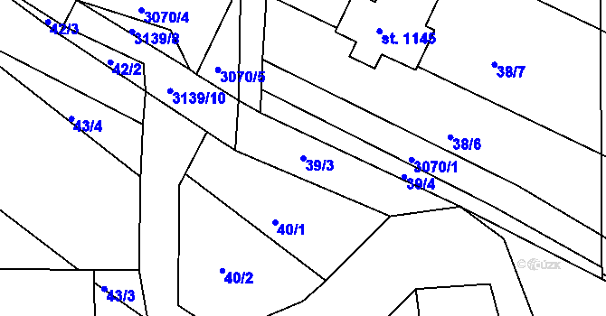 Parcela st. 39/3 v KÚ Janovice u Frýdku-Místku, Katastrální mapa