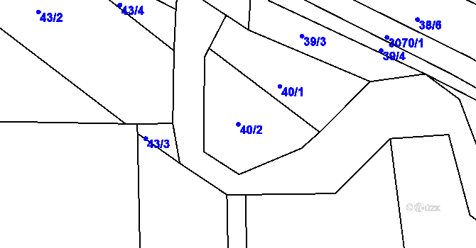 Parcela st. 40/2 v KÚ Janovice u Frýdku-Místku, Katastrální mapa