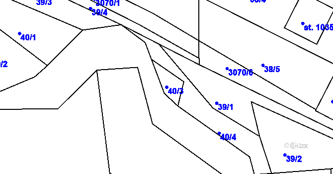 Parcela st. 40/3 v KÚ Janovice u Frýdku-Místku, Katastrální mapa