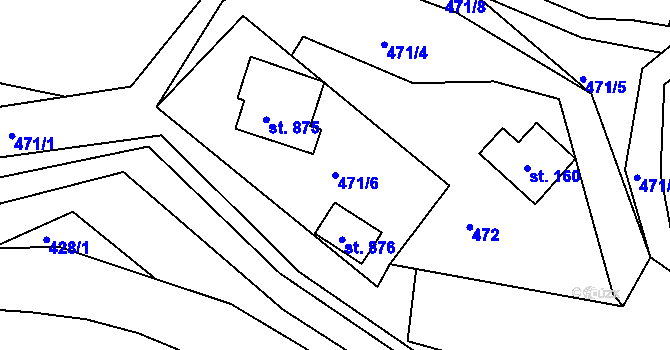 Parcela st. 471/6 v KÚ Janovice u Frýdku-Místku, Katastrální mapa