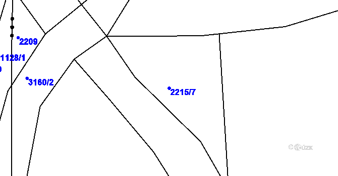 Parcela st. 2215/7 v KÚ Janovice u Frýdku-Místku, Katastrální mapa