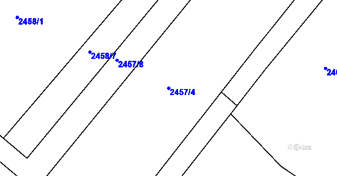 Parcela st. 2457/4 v KÚ Janovice u Frýdku-Místku, Katastrální mapa