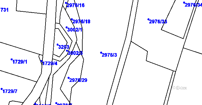 Parcela st. 2976/3 v KÚ Janovice u Frýdku-Místku, Katastrální mapa