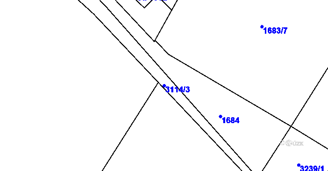 Parcela st. 3114/3 v KÚ Janovice u Frýdku-Místku, Katastrální mapa