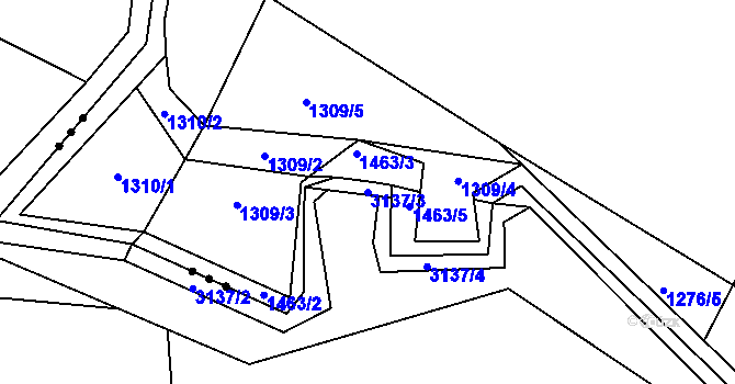 Parcela st. 3137/3 v KÚ Janovice u Frýdku-Místku, Katastrální mapa