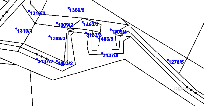 Parcela st. 3137/4 v KÚ Janovice u Frýdku-Místku, Katastrální mapa