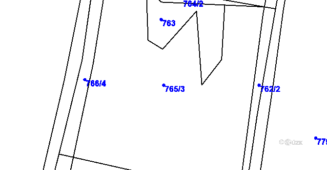 Parcela st. 765/3 v KÚ Janovice u Frýdku-Místku, Katastrální mapa