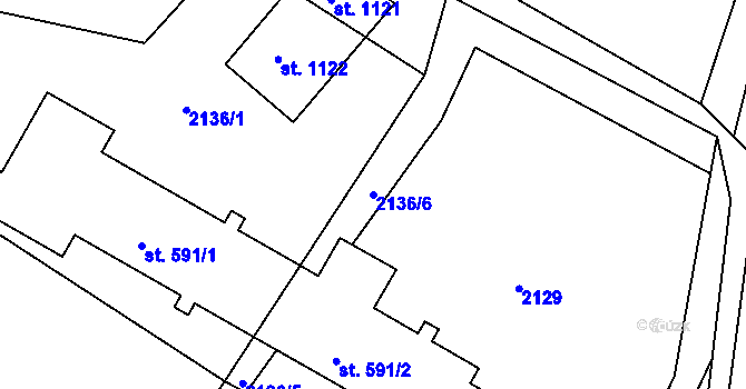 Parcela st. 2136/6 v KÚ Janovice u Frýdku-Místku, Katastrální mapa