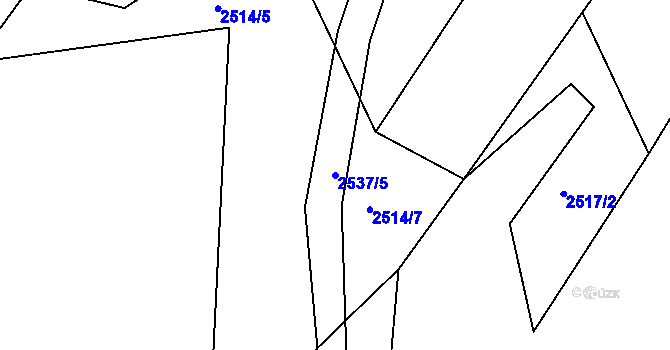 Parcela st. 2537/5 v KÚ Janovice u Frýdku-Místku, Katastrální mapa