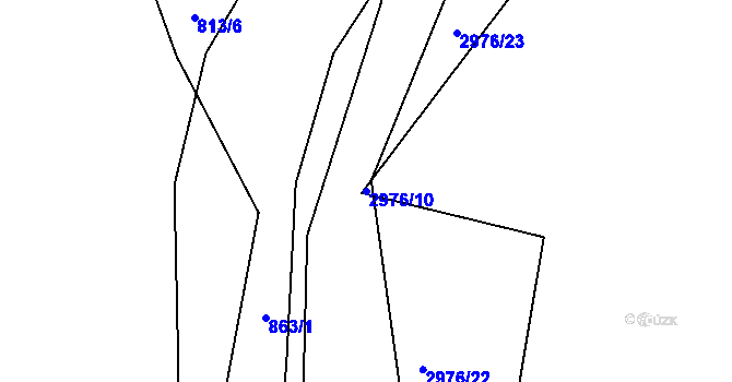 Parcela st. 2976/10 v KÚ Janovice u Frýdku-Místku, Katastrální mapa