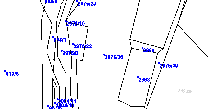 Parcela st. 2976/26 v KÚ Janovice u Frýdku-Místku, Katastrální mapa