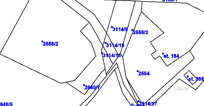 Parcela st. 3114/15 v KÚ Janovice u Frýdku-Místku, Katastrální mapa