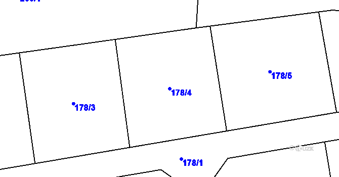Parcela st. 178/4 v KÚ Janovice u Frýdku-Místku, Katastrální mapa