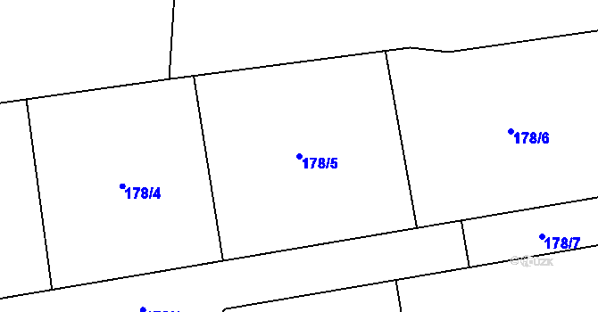 Parcela st. 178/5 v KÚ Janovice u Frýdku-Místku, Katastrální mapa