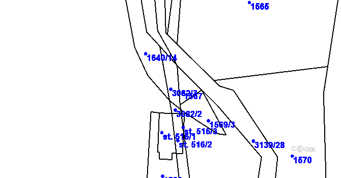 Parcela st. 3082/3 v KÚ Janovice u Frýdku-Místku, Katastrální mapa